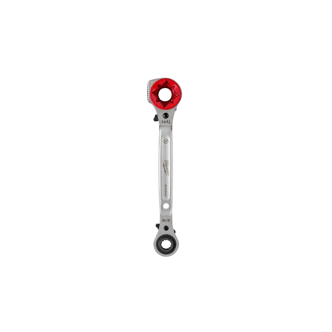 Milwaukee Lineman's 5in1 Ratcheting Wrench with Milled Face from GME Supply